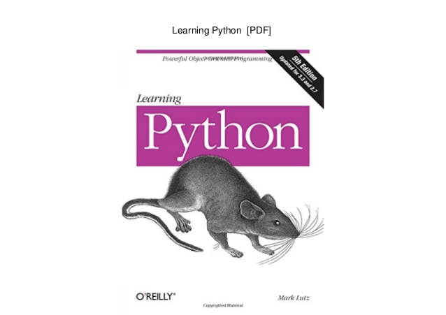 Learning Python Oryli Pdf